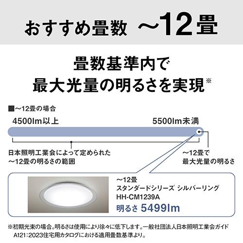 パナソニック(Panasonic) HH-CM1239A シルバーリング パルック LEDシーリングライト スタンダードシリーズ 〜12畳用_12