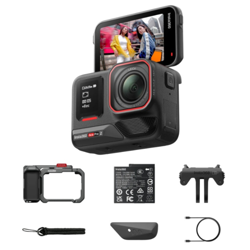 【長期保証付】Insta360 Insta360 Ace Pro2 ミッドナイトブラック グリップ:スレートグレー ストリート撮影キット シングルバッテリー CINSBBGA-ACEPRO244