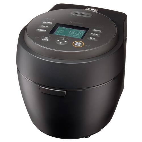 三菱(MITSUBISHI) NJ-BW10H-B 炭漆黒 IHジャー炊飯器 本炭釜 5.5合 ブラック かまど炊き 紬 つむぎ 玄米冷凍