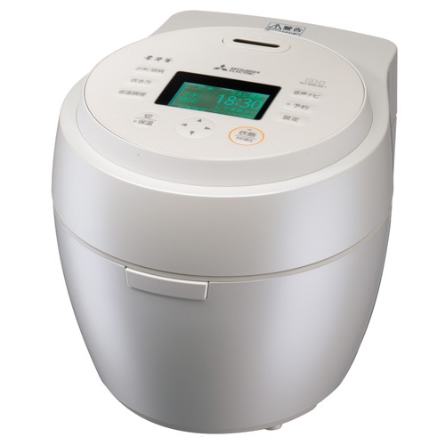 【長期保証付】三菱(MITSUBISHI) NJ-BW10H-W 白真珠 IHジャー炊飯器 本炭釜 5.5合 ホワイト かまど炊き 紬 つむぎ 玄米冷凍