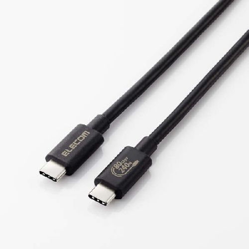 エレコム(ELECOM) USB4-V2CCE10NBK ブラック USB 80Gbps USB4 Version2.0 認証ケーブル 1m 5,945円