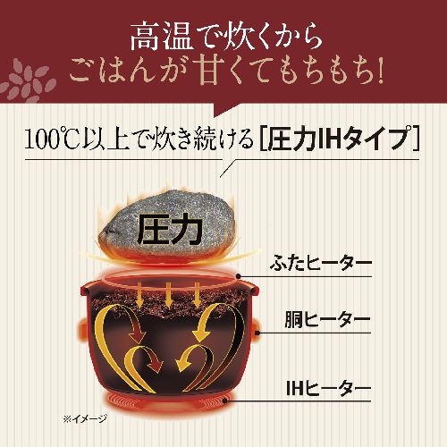 象印(ZOJIRUSHI) NW-YC18-BZ スレートブラック 圧力IH炊飯ジャー 1.0升炊き