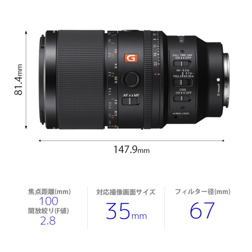 【長期保証付】ソニー(SONY) FE 100mm F2.8 Macro GM OSS ソニーEマウント SEL100M28GM 中望遠マクロレンズ_3