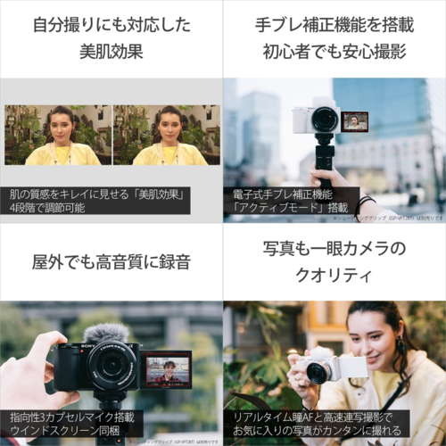 【長期保証付】ソニー(SONY) VLOGCAM ZV-E10KW ホワイト パワーズームレンズキット ミラーレス一眼デジタルカメラ_5