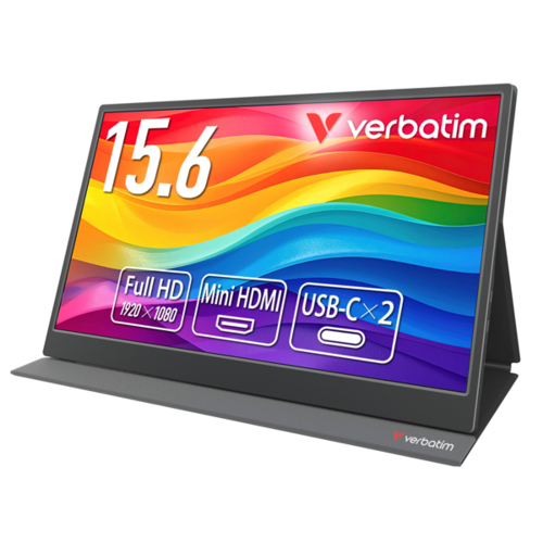 【長期保証付】Verbatim(バーベイタム) MM156VB5 15.6型 フルHD モバイルモニター ディスプレイ IPSパネル採用 ノングレア USB Type-C接続 12,480円