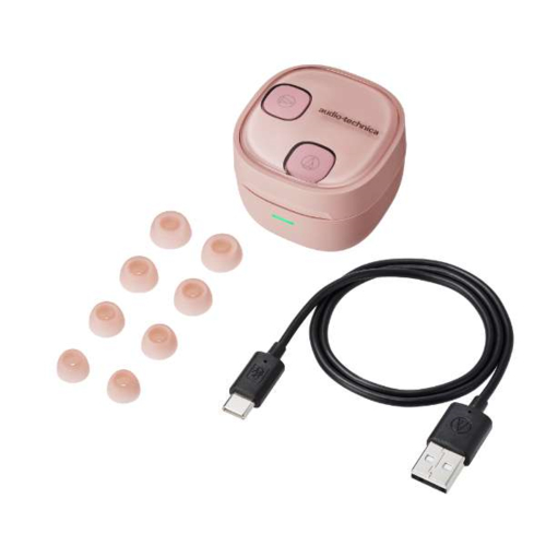 オーディオテクニカ(audio-technica) ATH-SQ1TW2NC-PK ピンク 完全ワイヤレスノイズキャンセリングイヤホン_3