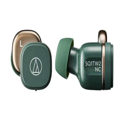 【長期保証付】オーディオテクニカ(audio-technica) ATH-SQ1TW2NC-GR フォレストグリーン 完全ワイヤレスノイズキャンセリングイヤホン