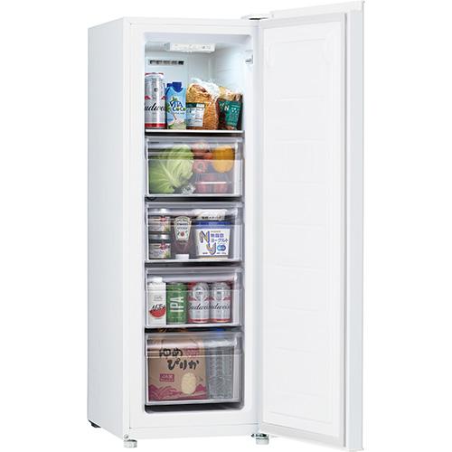 【設置＋リサイクル】ハイアール(Haier) JF-UFS11B-W ホワイト 1ドア冷凍庫 右開き 107L 幅450mm_13