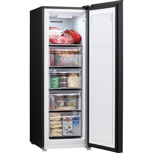 【設置＋リサイクル】ハイアール(Haier) JF-UFS11B-K ブラック 1ドア冷凍庫 右開き 107L 幅450mm_13