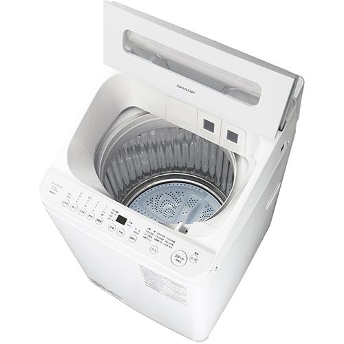 【設置＋リサイクル】シャープ(SHARP) ES-SV7L-W ホワイト系 穴なし槽シリーズ 全自動洗濯機 上開き 洗濯7kg_12