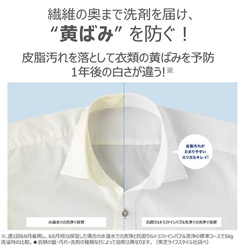 東芝(TOSHIBA) AW-7DH6 W グランホワイト 全自動洗濯機 ZABOON 洗濯7kg 抗菌ウルトラファインバブル洗浄 Ag+抗菌水_2