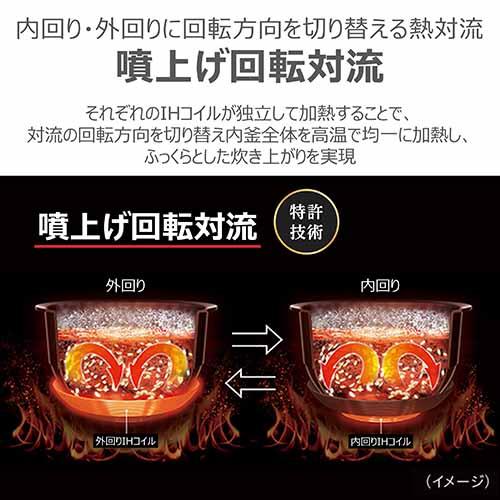 【長期保証付】東芝(TOSHIBA) RC-10SGA-W グランホワイト 炎 匠炊き 真空圧力ＩＨ炊飯器 5.5合炊き_5