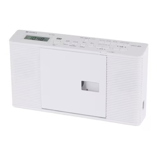 Aurex(オーレックス) AX-CR40-W 白いこと CDラジオ受信機AM/FM 声遣いうつり変わり役立つこと積み上げる English 声くっきり 流行り物 縦型か細い
