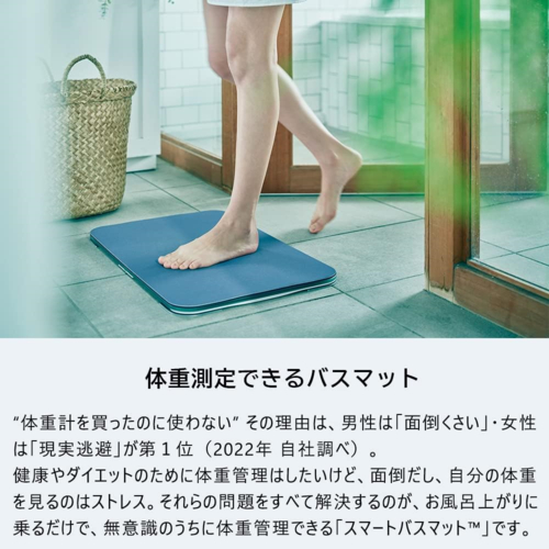 長期保証付】issin スマートバスマット ダークグレー 体重管理 珪藻土