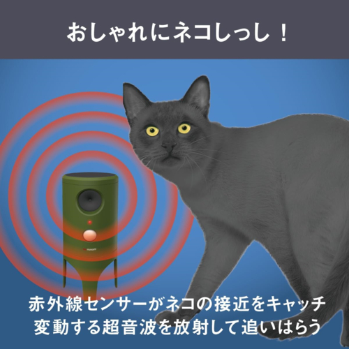 ムサシ(musashi) REP610 ソーラー猫しっし 動物撃退器 害獣撃退 害獣対策器 猫よけ IP65防水設計_2