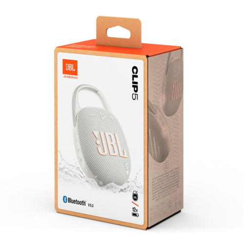 【長期保証付】JBL(ジェイ ビー エル) JBL Clip 5 ホワイト 防水ポータブルスピーカー_8