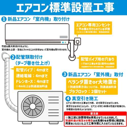 エアコン 6畳 標準工事費込み AS-C223N-W nocriaC 電源100V[東京・埼玉・千葉