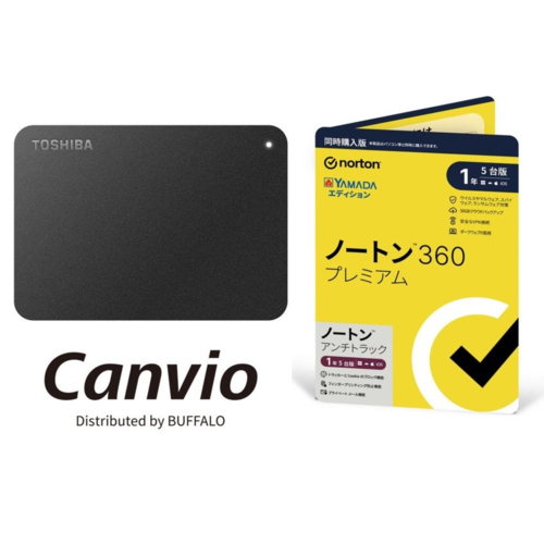 HD-TPA4U3-B 4TB + ノートン 360 プレミアム/ アンチトラック 同時購入 1年5台版 ヤマダエディションセット 43,313円