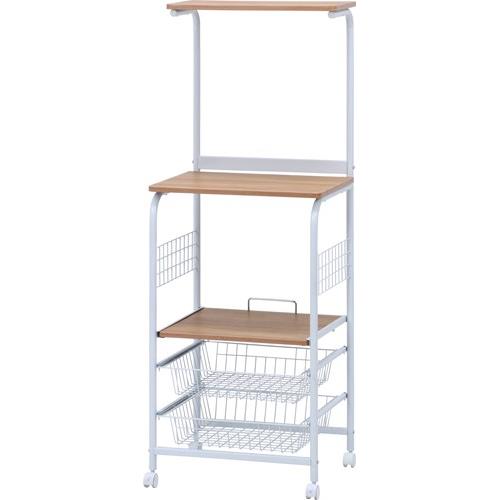 不二貿易 【組立品】 レンジワゴン ＦＢＣ−０３−１ ＷＨ／ＮＡ