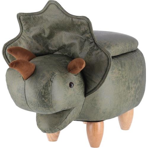 不二貿易 【組立品】 アニマルスツール収納付き ダイナソー グリーンの通販は