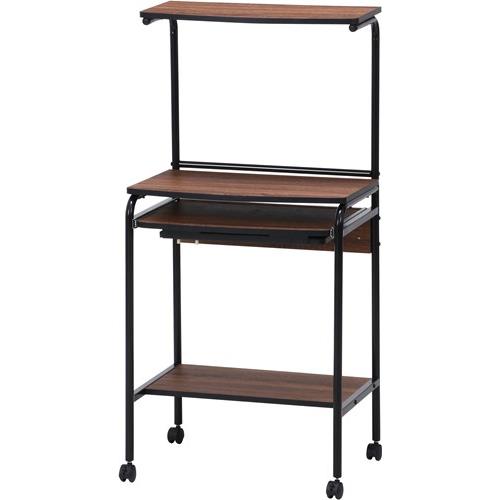 不二貿易 【組立品】シンプルＰＣデスク フィット ＢＲ ブラウン　ブラック