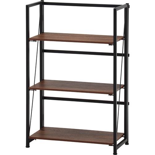 不二貿易 【完成品】折りたたみシェルフ アロン３段 ＢＲ 7,250円