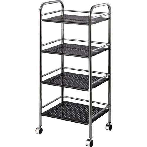 不二貿易 【組立品】マルチワゴン４段 ＢＫ／ＣＲ 4,703円