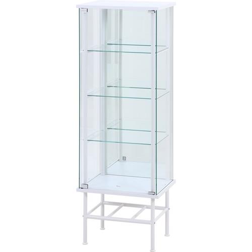 不二貿易 【組立品】レグラス コレクションケース スタンド ４段 ミラータイプ ＷＨ