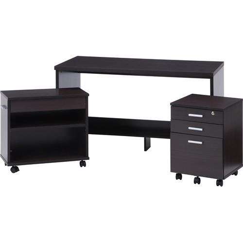 不二貿易 【組立品】デスク３点セット ＢＲ ブラウン