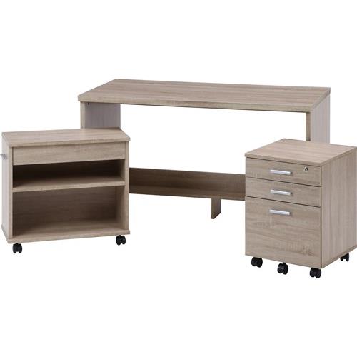 不二貿易 【組立品】デスク３点セット ホワイトオーク ホワイトオーク
