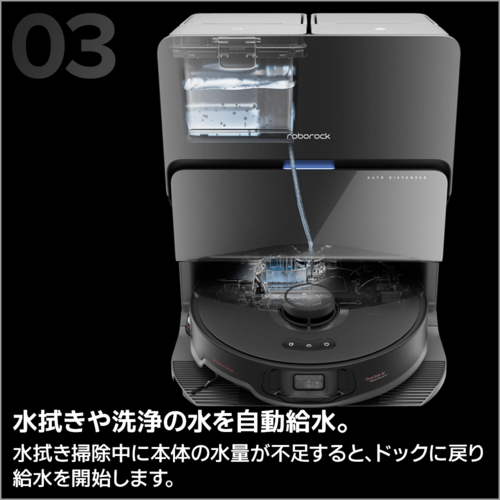 Roborock 全自動ドック搭載 ロボット掃除機S8MVU5204 22656-615-