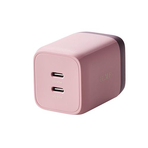 エレコム(ELECOM) MPA-ACCP43PN-IL(ピンク) USB Power Delivery 65W キューブAC充電器 ILMF