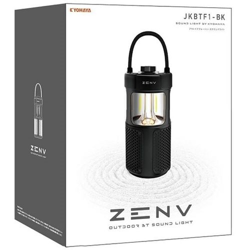 【長期保証付】キョウハヤ JKBTF1-BK メタリックブラック ZENV アウトドア Bluetoothサウンドライト フルレンジスピーカー 三脚付き IPX6防水 TWS機能_1