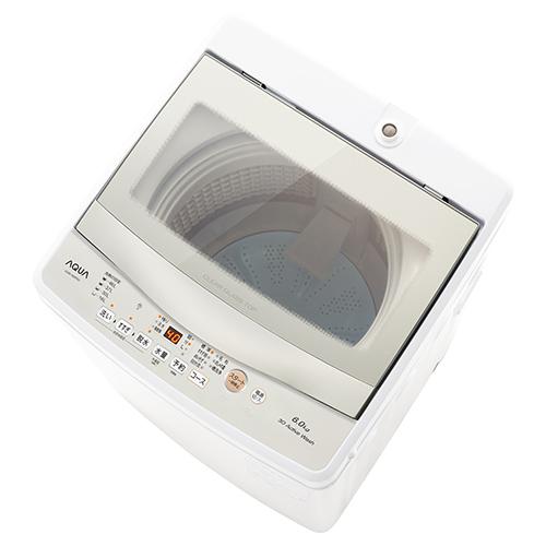 長期保証付】アクア(AQUA) AQW-S6R-W ホワイト 全自動洗濯機 洗濯6kg