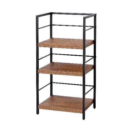 クロシオ 【組立式】23485 アート3段ラック ヴィンテージブラウンの通販は