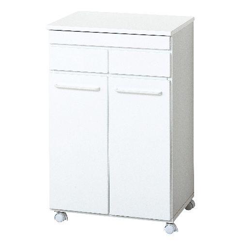 クロシオ 【一部組立】23732 スライド棚付きダストボックス2D ホワイト