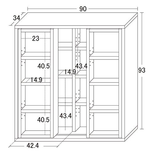 クロシオ 【組立式】32233 深型スライドシェルフ ホワイトオークの通販は