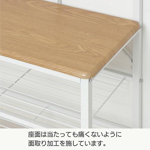 クロシオ 【組立式】62229 多機能ハンガーラック ミラー付 ナチュラル_9