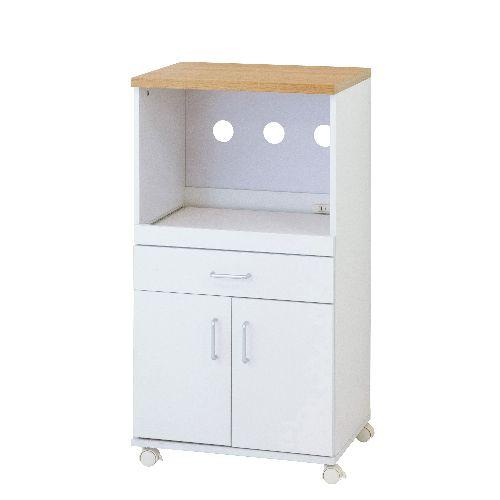 鏡付きチェスト クロシオ 【組立式】65703 らくらくレンジワゴン ホワイト シューズラック