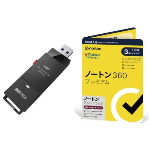バッファロー SSD-PUT500U3-BKA ［TV対応 PC向USB3.2(Gen1)スティック型外付SSD］ バッファロー SSD-PUT500U3-BKA ［TV対応 PC向USB3.2(Gen1)スティック