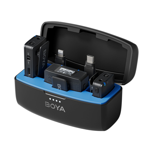 BOYA(ボーヤ) BOYA MIC(ブラック) オールインワン プロフェッショナルワイヤレスマイク USB Type-C、Lightningコネクタ対応