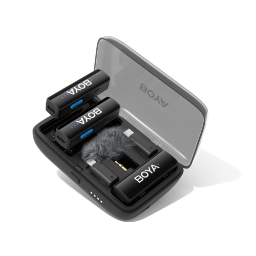 BOYA(ボーヤ) BOYA LINK(ブラック) コンパクト オールインワン ワイヤレスマイク USB Type-C、Lightningコネクタ対応