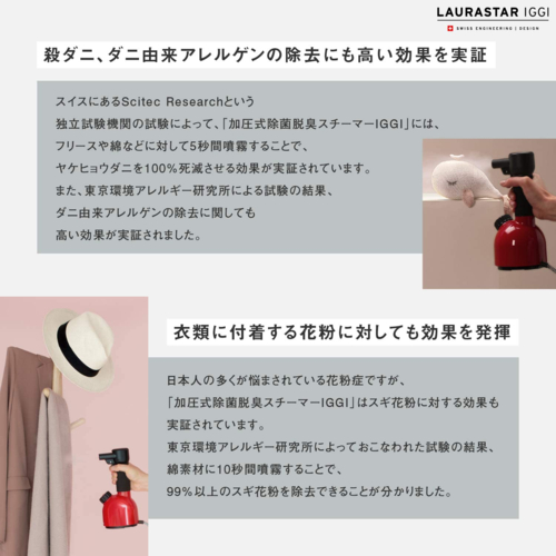 長期保証付】ローラスター LAURASTAR 加圧式除菌脱臭スチーマー IGGI 