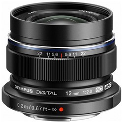 【長期保証付】OM SYSTEM M.ZUIKO DIGITAL ED 12mm F2.0(ブラック) マイクロフォーサーズマウント 大口径広角単焦点レンズ