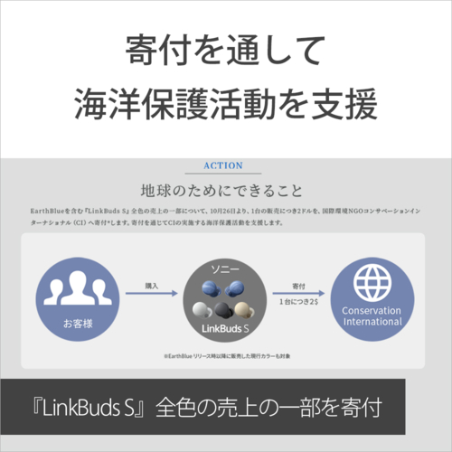 【長期保証付】ソニー(SONY) WF-LS900N-L アースブルー LinkBuds S 完全ワイヤレスイヤホン_4