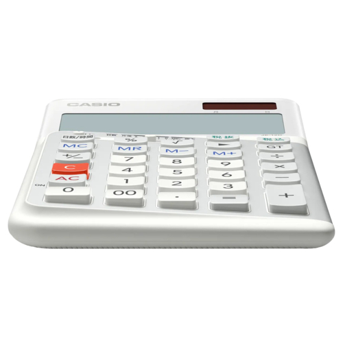 CASIO(カシオ) JE-12D-WE-N ホワイト 人間工学電卓 右手使用向け 12桁