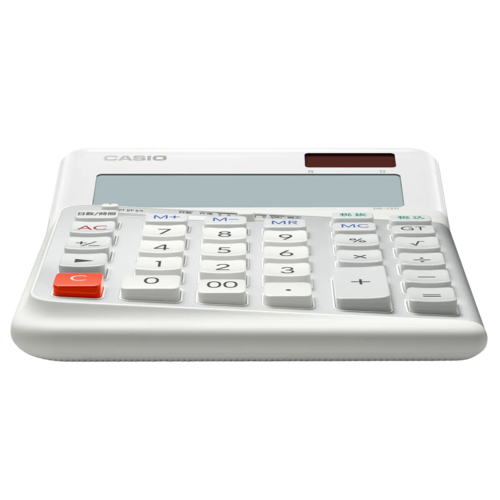 【長期保証付】CASIO(カシオ) DE-12D-WE-N 人間工学電卓 右手使用向け 12桁