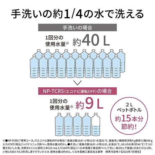 【長期保証付】パナソニック(Panasonic) NP-TCR5-W ホワイト 食器洗い乾燥機 3人分_12