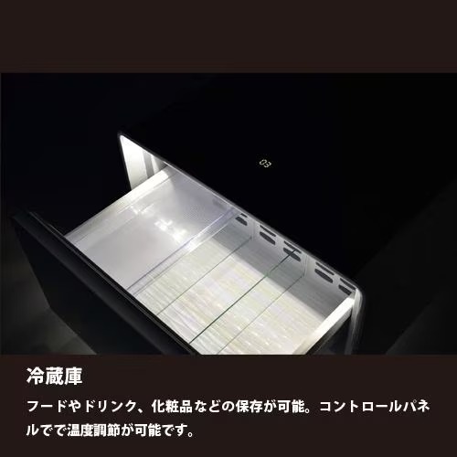 LOOZER(ルーザー) LOOZER SMART TABLE STB65 WHITE ワイヤレス充電 1ドア冷蔵庫付テーブル 65L_2