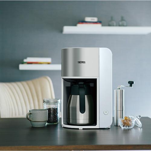【長期保証付】サーモス(THERMOS) ECK-1000-WH ホワイト 真空断熱ポットコーヒーメーカー 1L_4